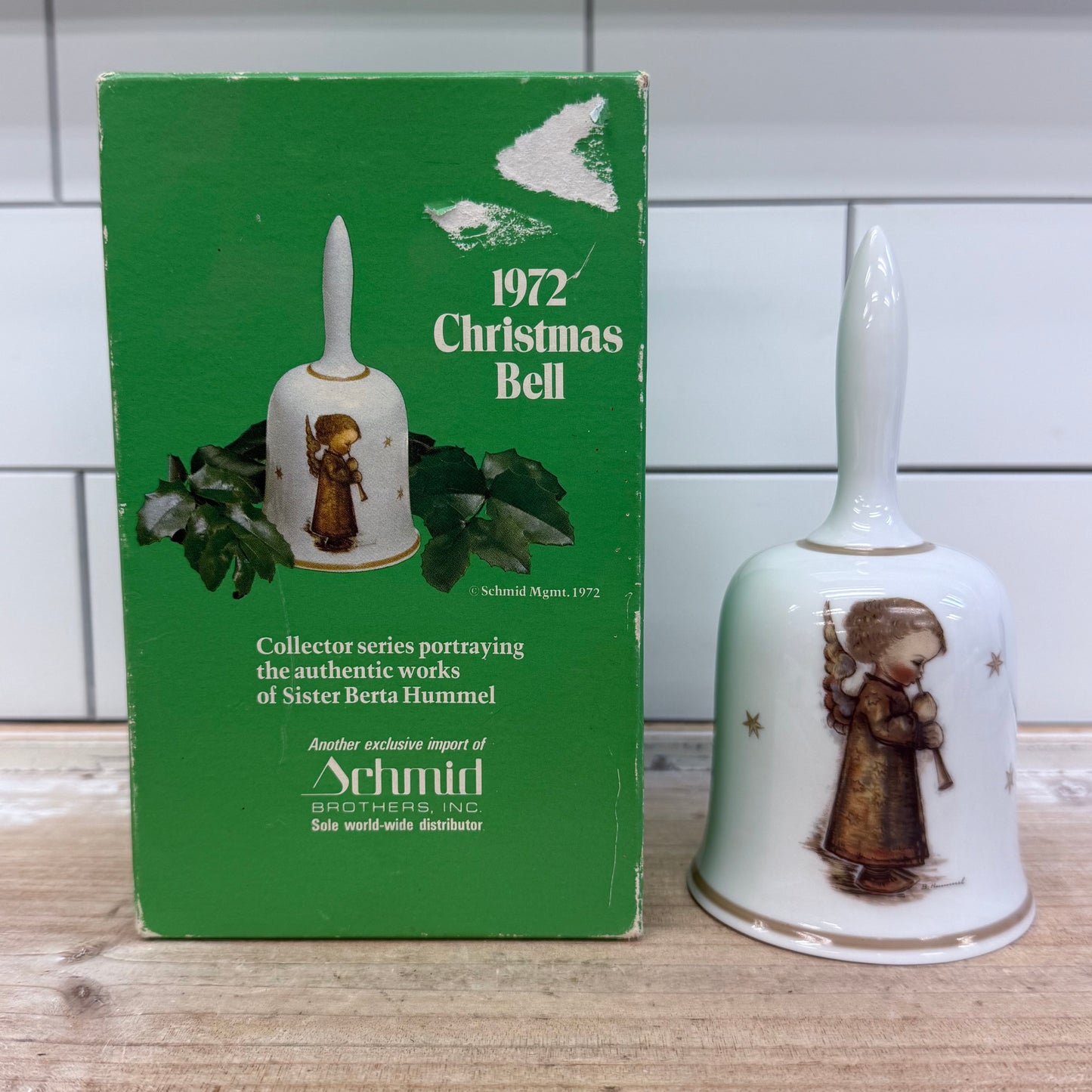 Schmid Hummel Bell, Porcelain Christmas 1972