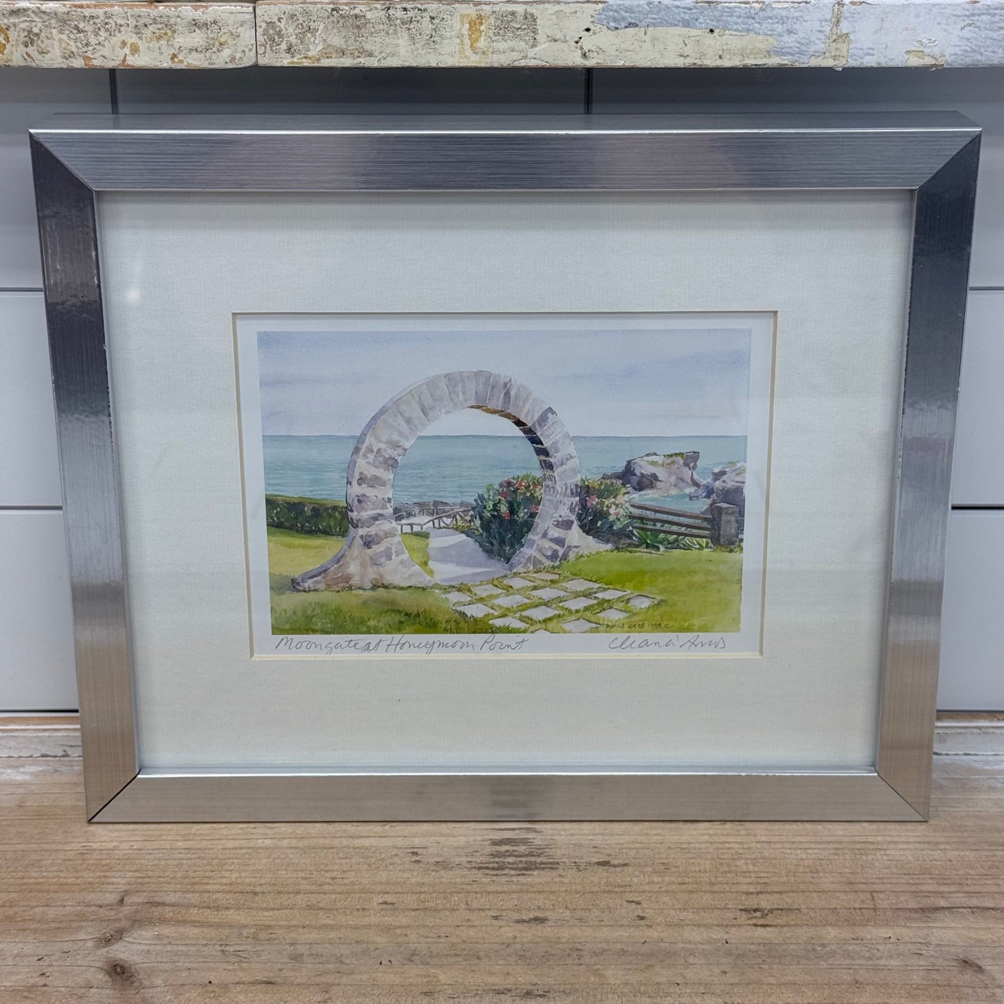 Diana Amos Moongate at Honeymoon Point Signed Print 1999