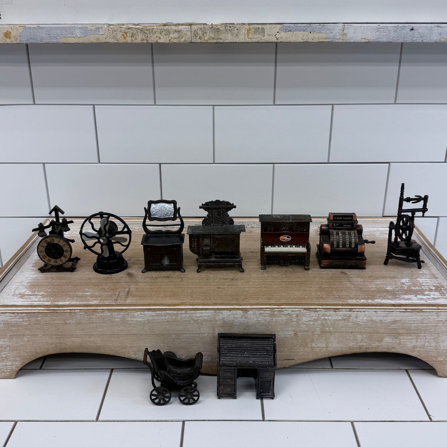 Vintage Die-Cast Miniatures Pencil Sharpeners Lot of 9 1970s