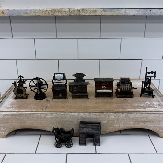 Vintage Die-Cast Miniatures Pencil Sharpeners Lot of 9 1970s