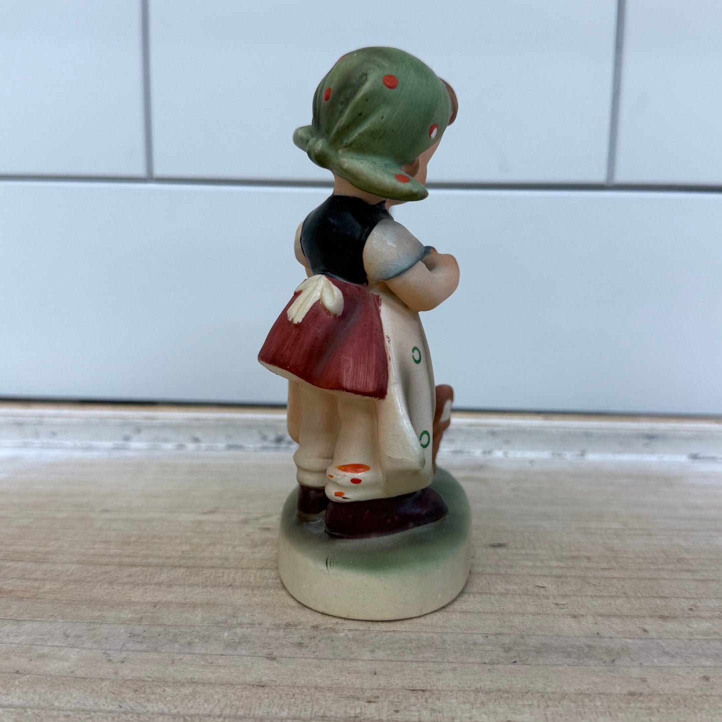 Napcoware Girl Ironing Figurine, Ceramic