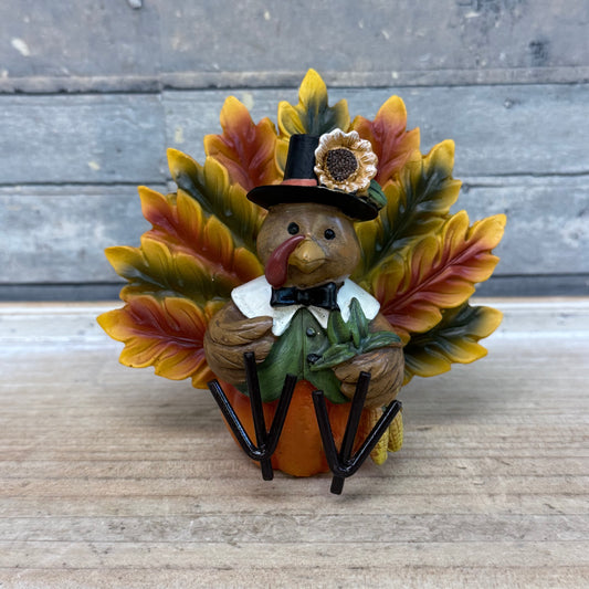 Pilgrim Turkey Resin Figurine