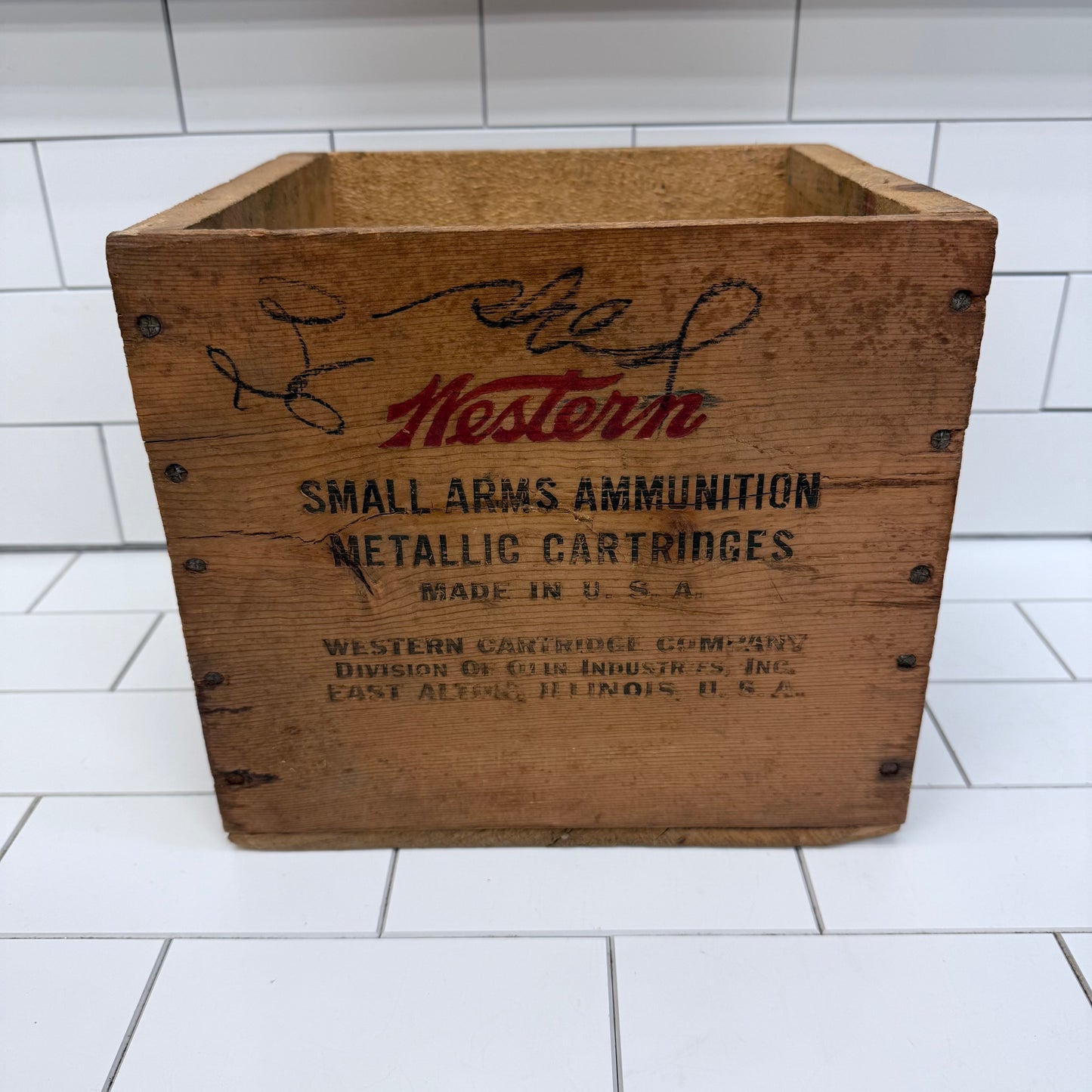 Western Cartridge Co. Ammunition Crate, Wood