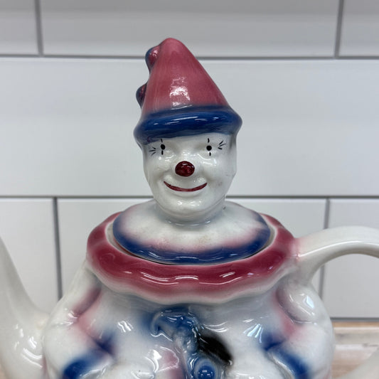 Tony Wood Studios Teapot, Ceramic Clown