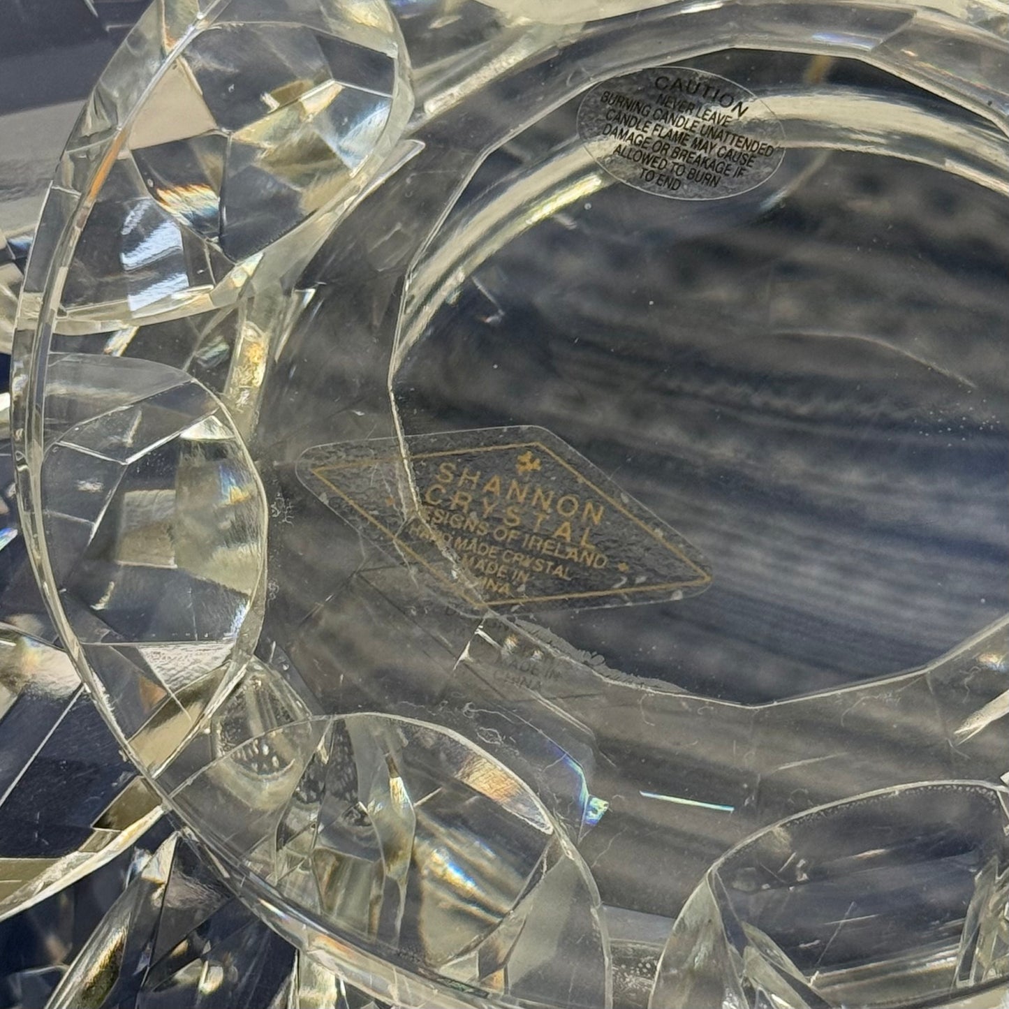 Shannon Godinger Lotus Pillar Candle Holder in Box, Crystal