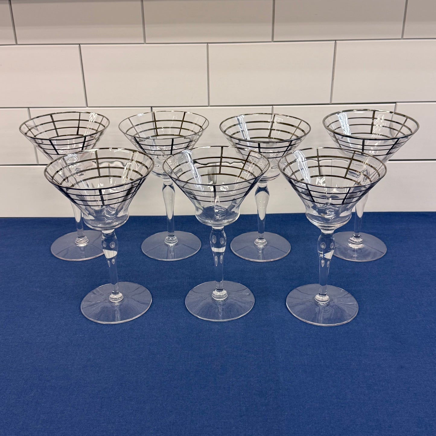 Atomic Era Martini Glasses Set of 6 Mid Century