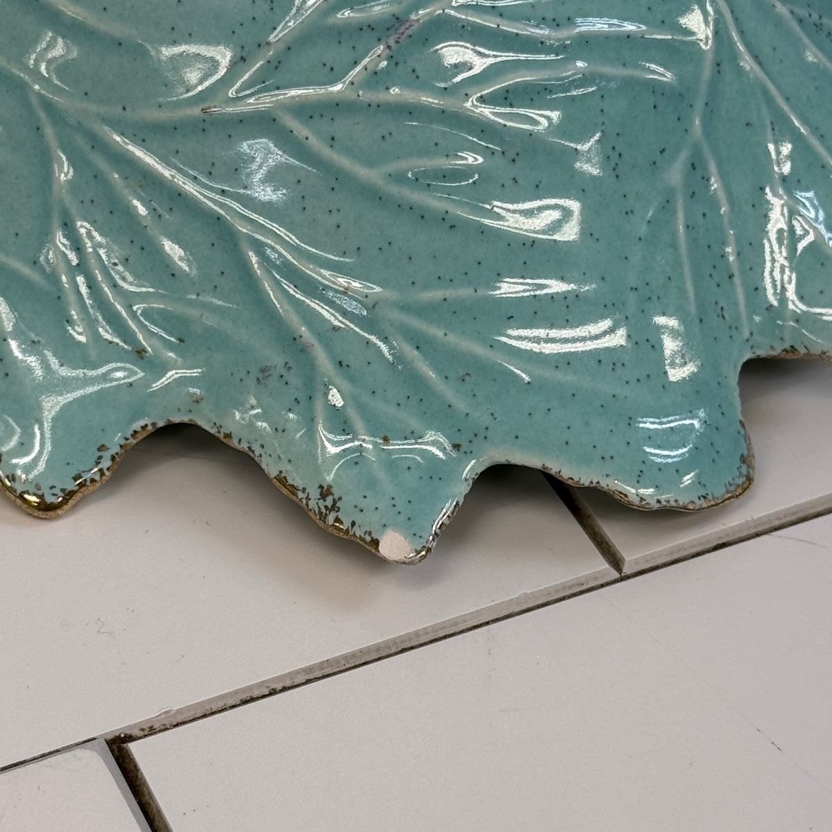 California Originals Turquoise Leaf Bowls Set of 3 Vintage 1960s