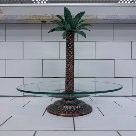 Palm Tree Serving Platter Tropical Coastal Decor