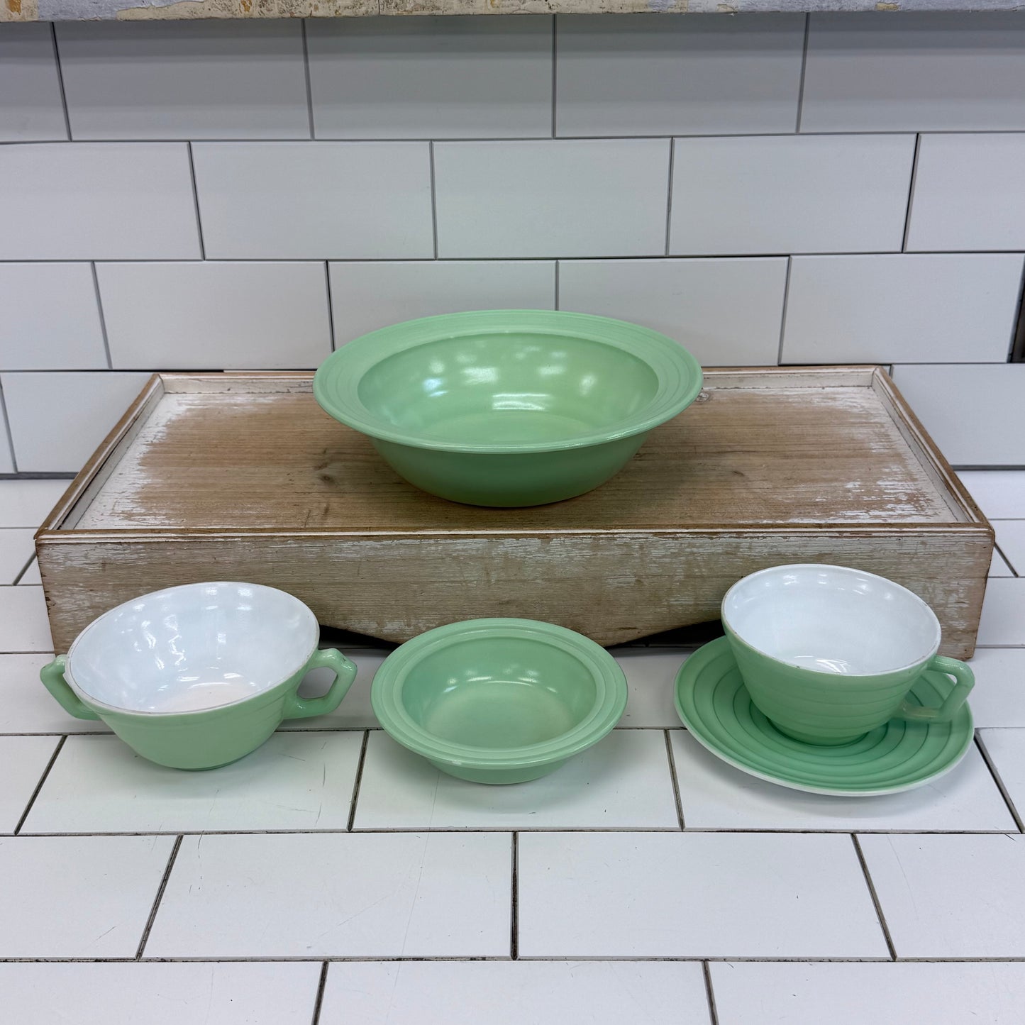 Hazel Atlas Moderntone Pastel Platonite Dish Selection