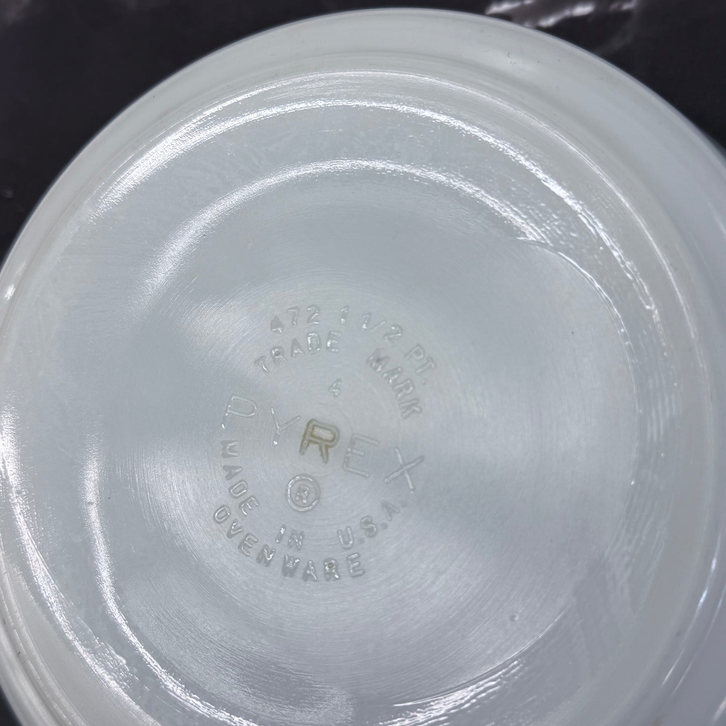 Pyrex Snowflake Blue Casserole Dish 1.5 Pint, #472