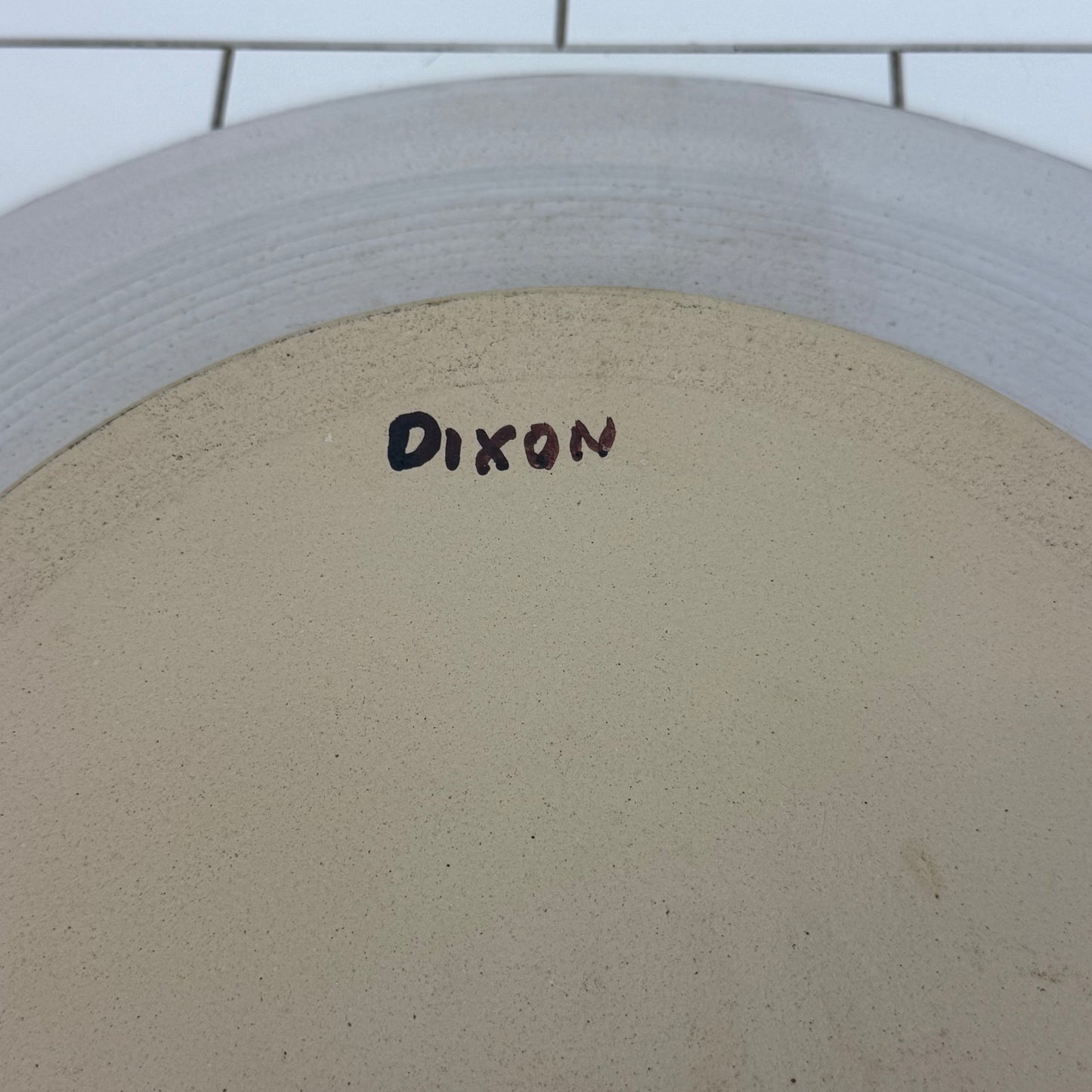 Signed Dixon Studio Art Pottery Stoneware Serving Platter