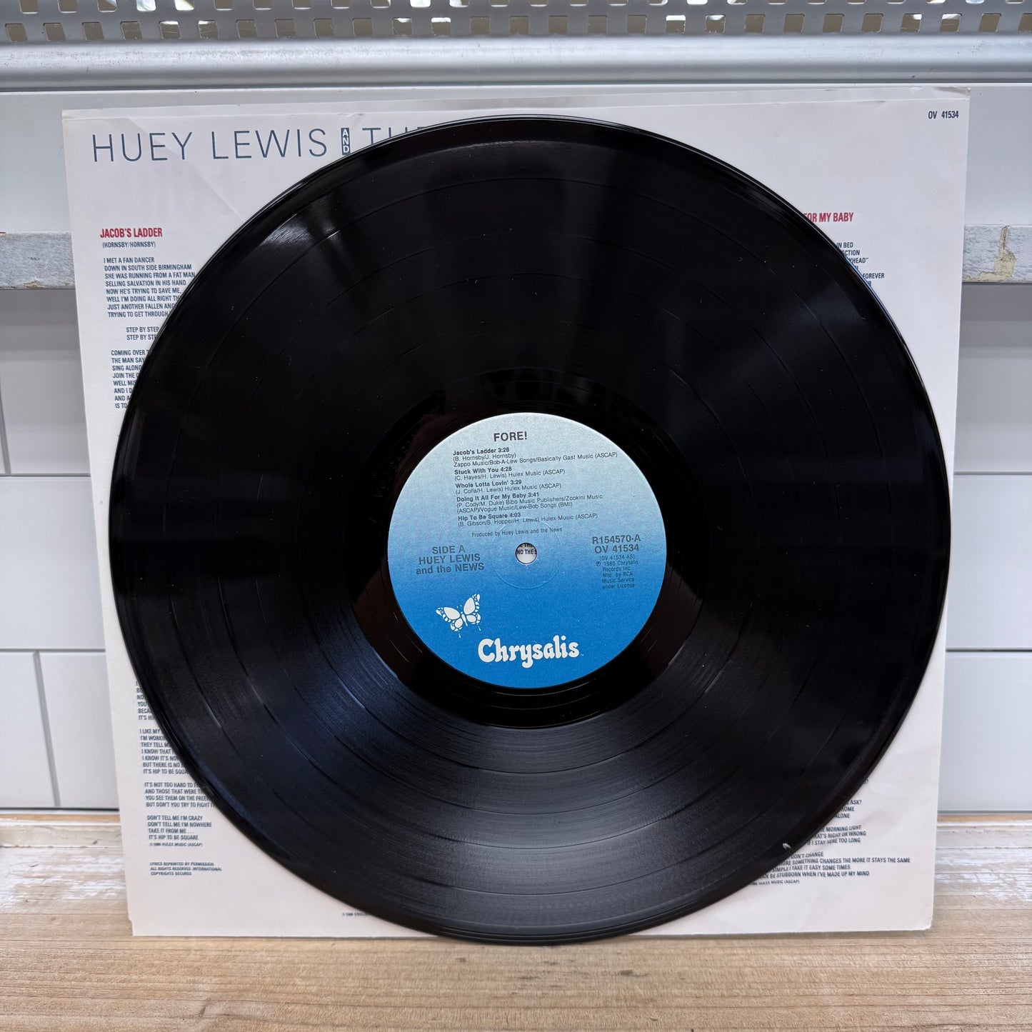 Huey Lewis Fore! 1986 Vinyl LP