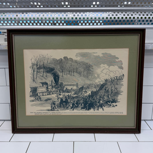 First Ohio Regiment Surprised by a Masked Battery Civil War Print