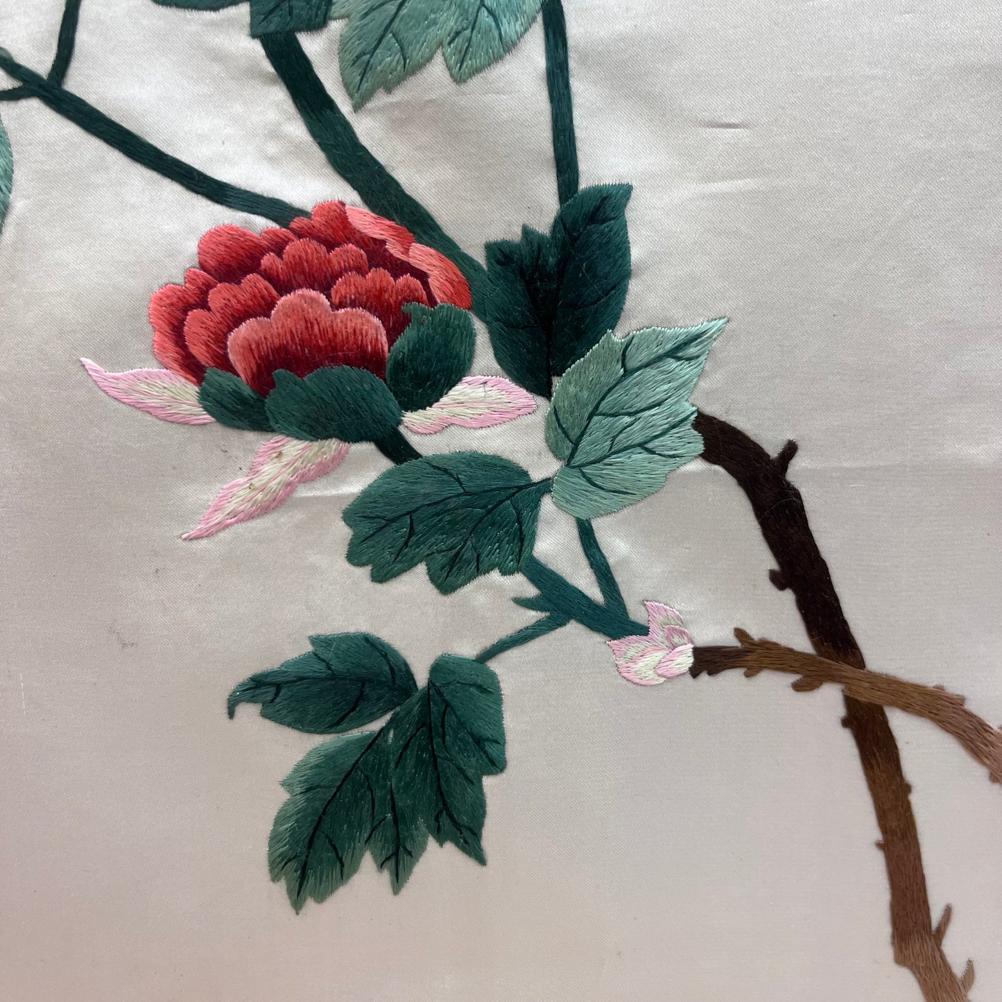 Chinese Silk Hand Embroidered Panel