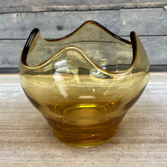 Viking Amber Glass Bowl