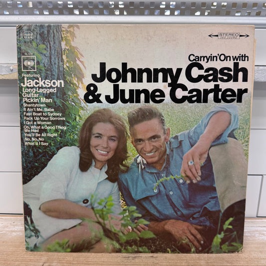 Johnny Cash & June Carter Carryin’ On Vinyl Record LP 1967 #CS 9528