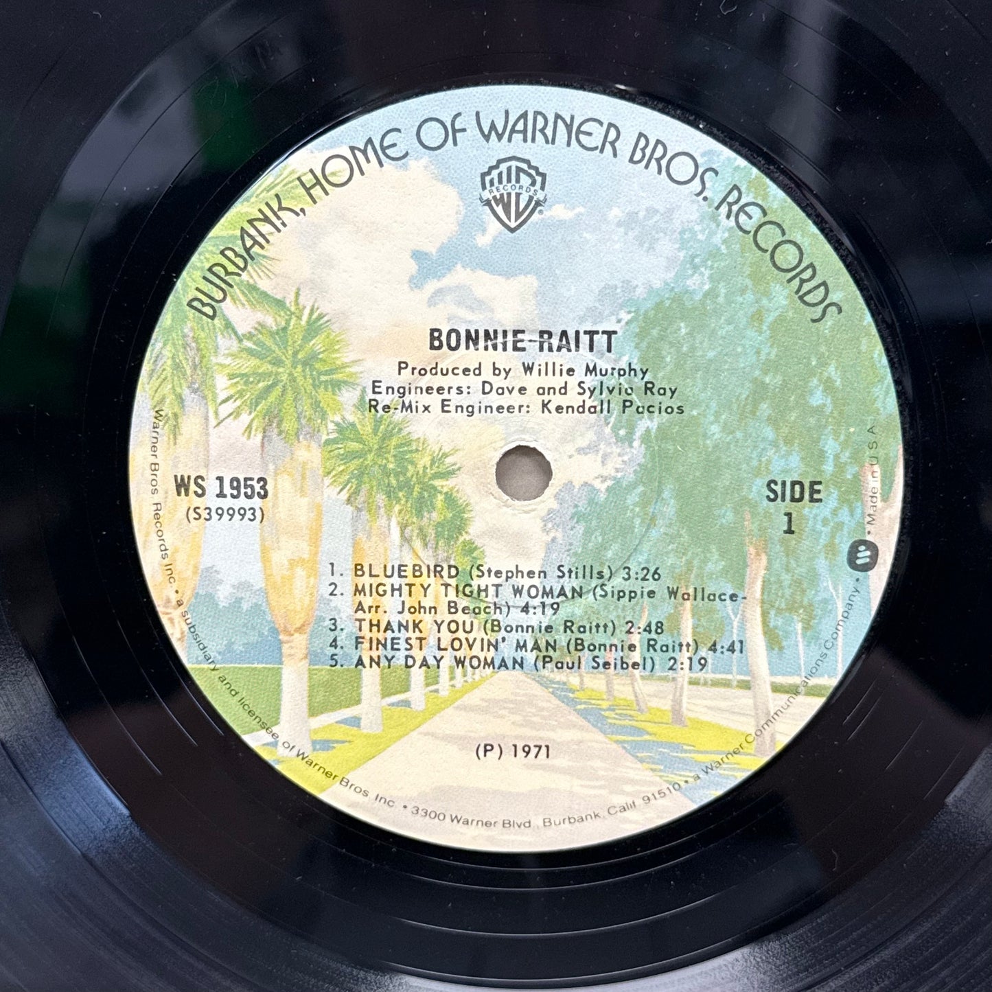 Bonnie Raitt Self Titled Vinyl Record LP Warner Bros 1971