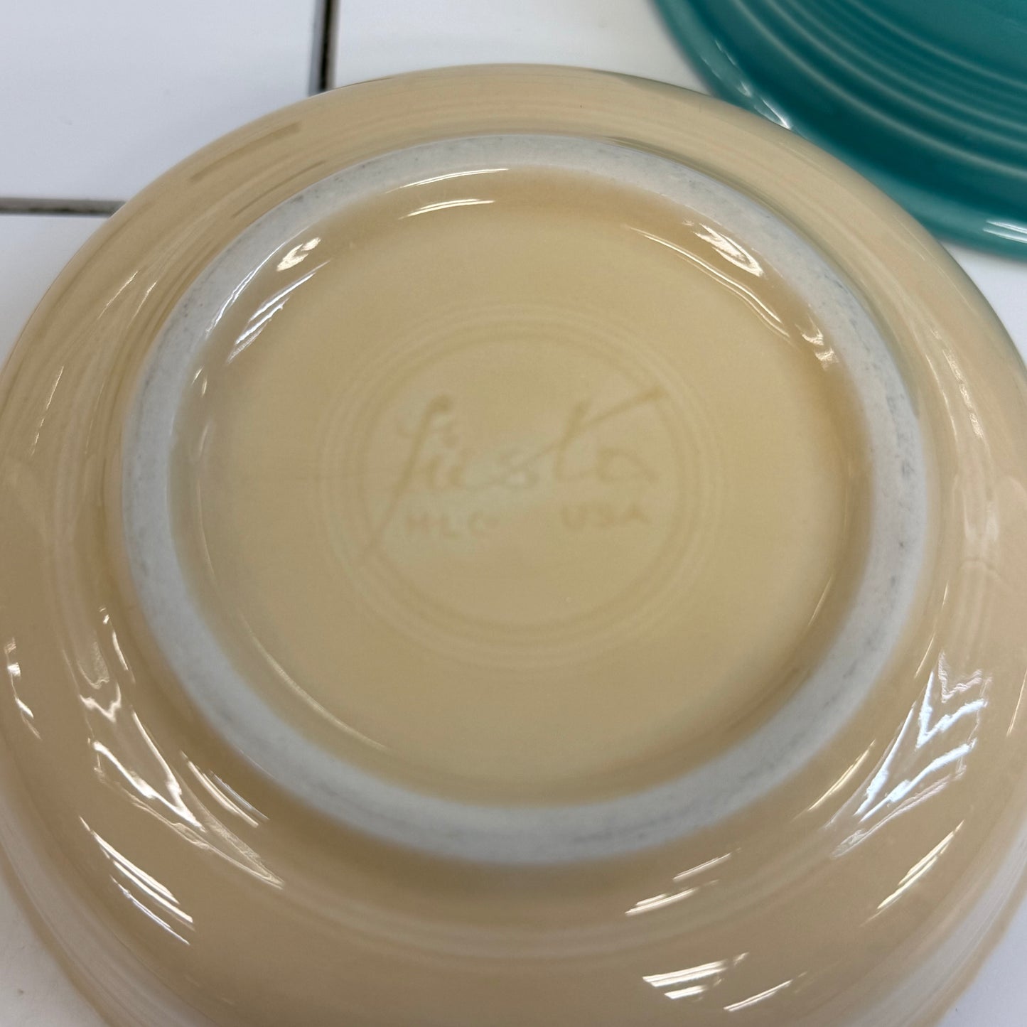 Fiesta Ivory & Turquoise Bowls Set of 2 HLC USA