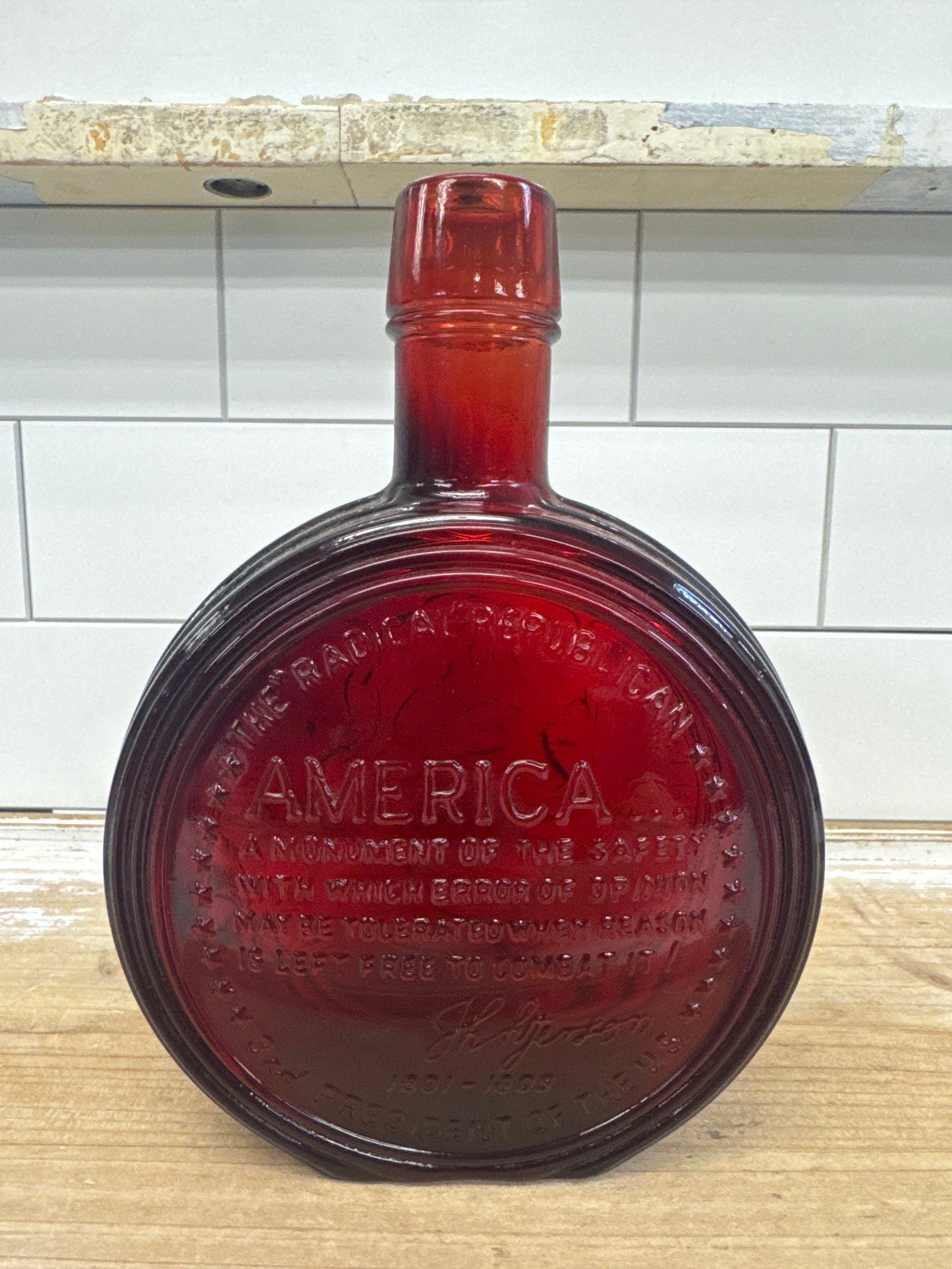Wheaton George Washington Glass Bottle 8” Selection