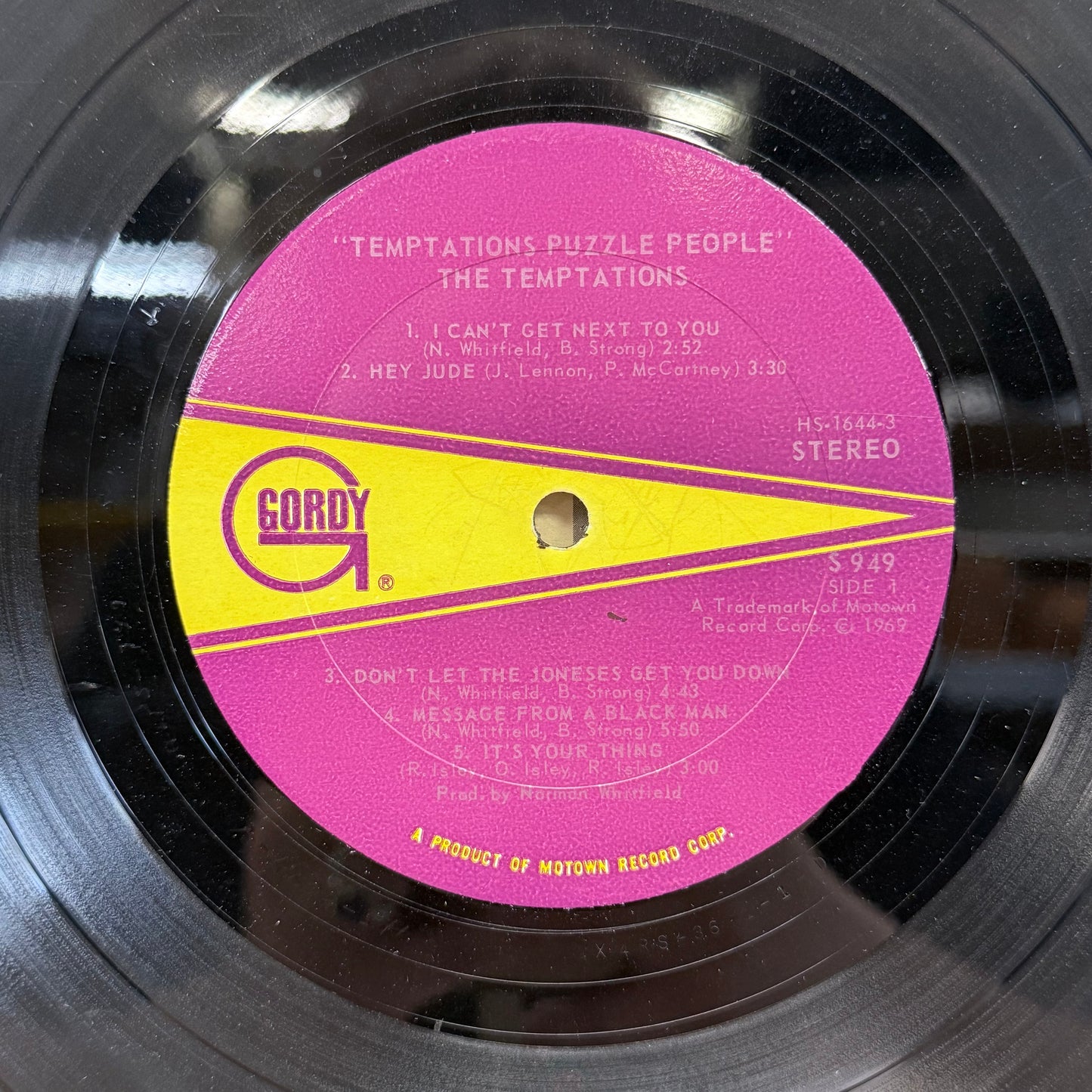 The Temptations Puzzle People Vinyl Record LP 1969 #GS949