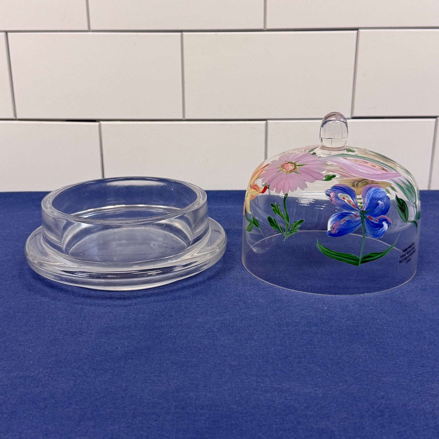 Royal Danube Hand Painted Floral Crystal Kitchenware Lot of 8