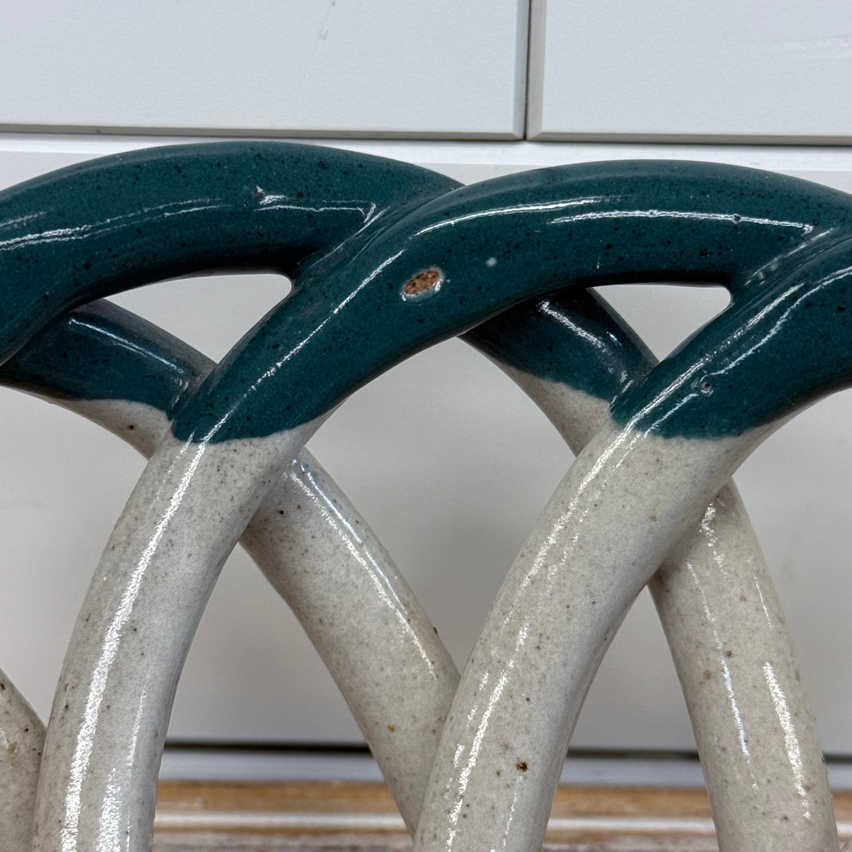 Studio Pottery Woven Ceramic Basket