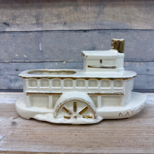Steamboat Ceramic Planter, 1950s
