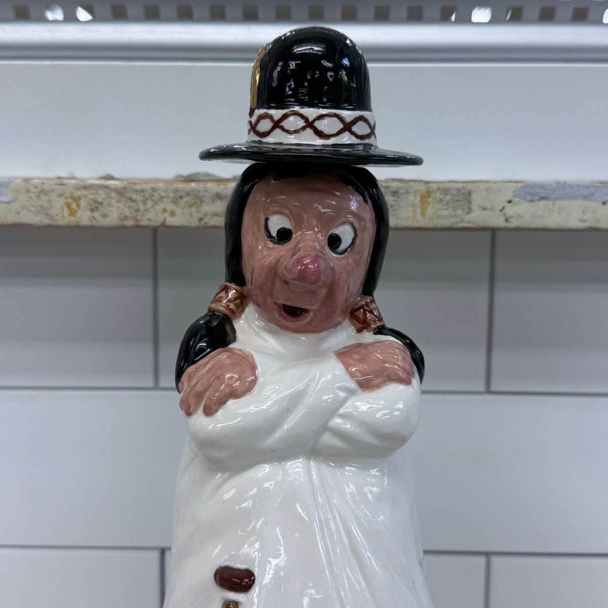 Fire Water Ceramic Figural Decanter R J Ceramics