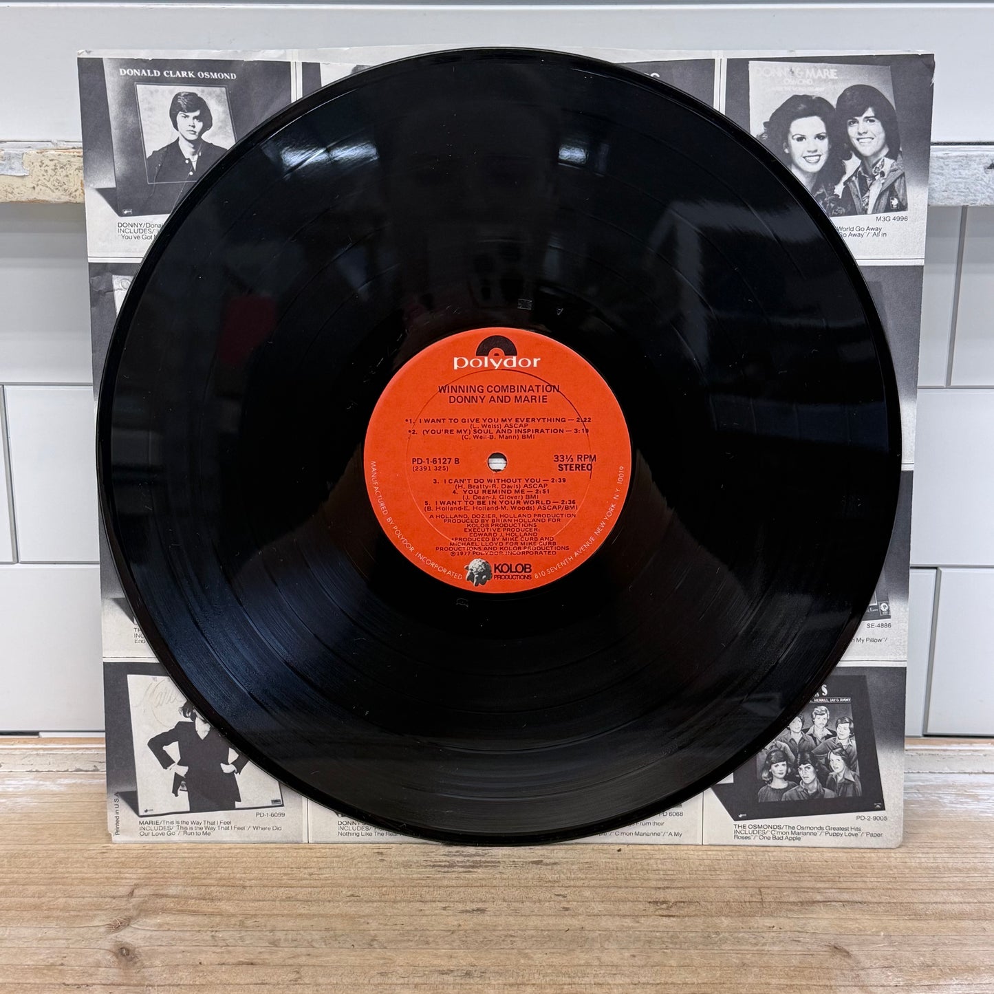 Donny & Marie Winning Combination Vinyl Record LP 1977 #PD-16127