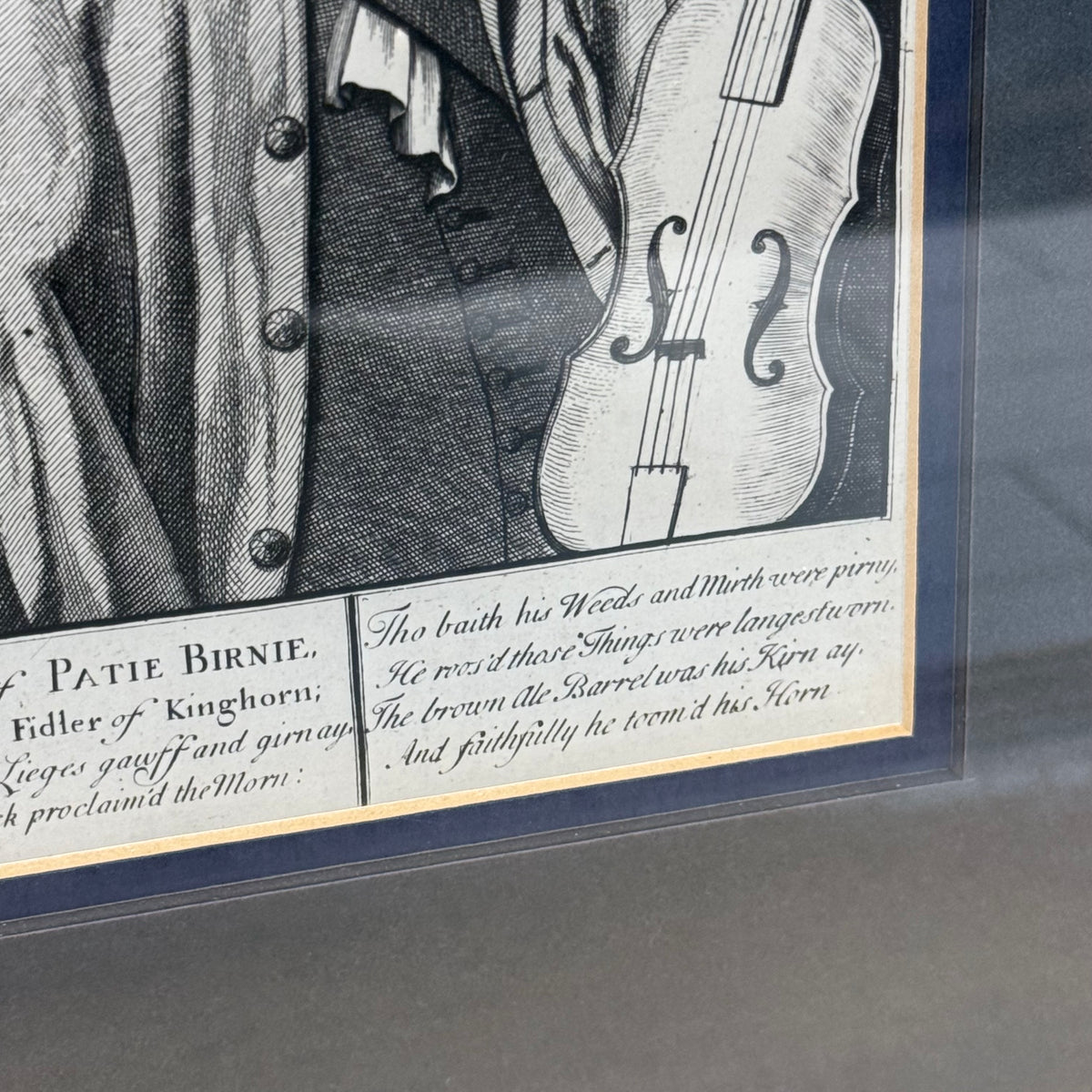 Patie Birnie Fiddler of Kinghorn Framed Scottish Portrait Print
