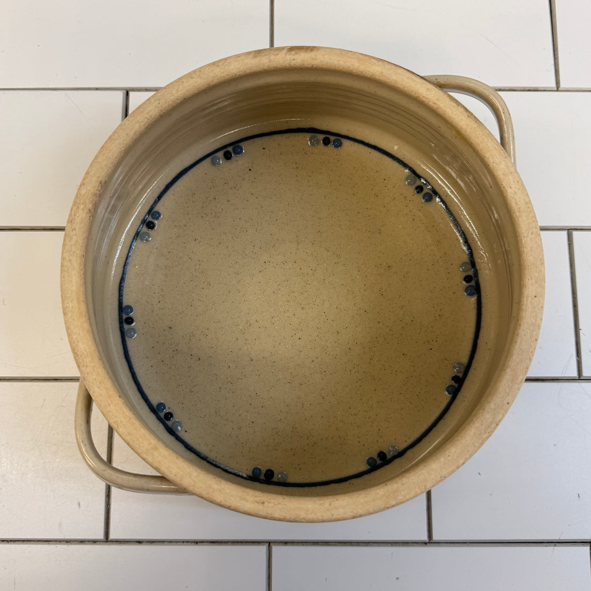 Stoneware Covered Casserole Pottery Serving Dish