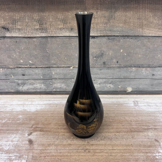 Japanese Chokin Etched Metal Vase Selection
