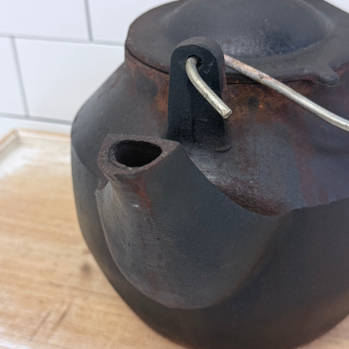 John Wright Cast Iron Tea Kettle Pennsylvania 1970s