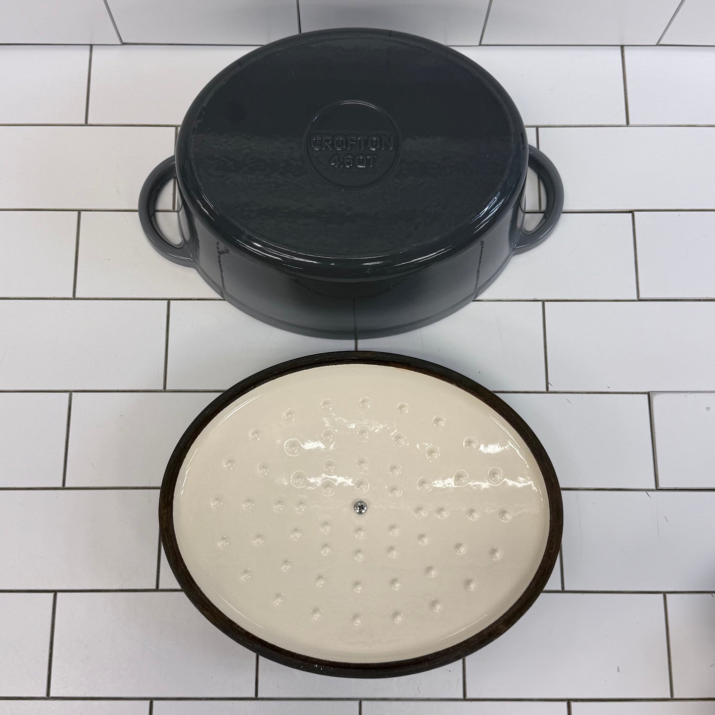 Crofton Enameled Cast Iron Dutch Oven Baking Pan Set 2