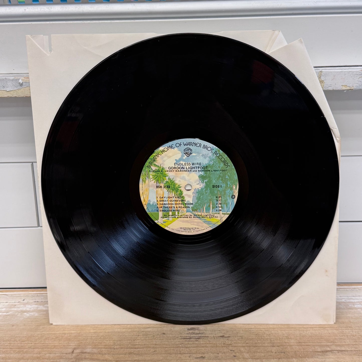 Gordon Lightfoot Endless Wire Vinyl Record LP 1978 #BSK 3149