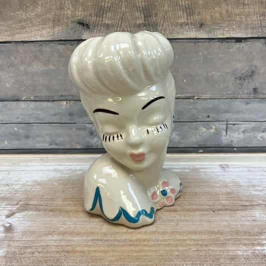 Glamour Girl Ceramic Head Vase Planter