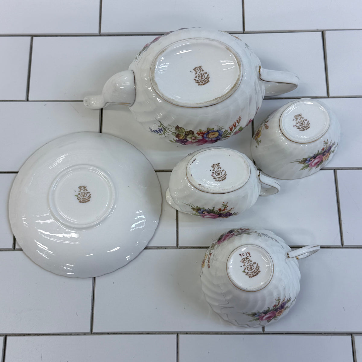 E.B. Foley Devonshire Bone China Tea Set English Country