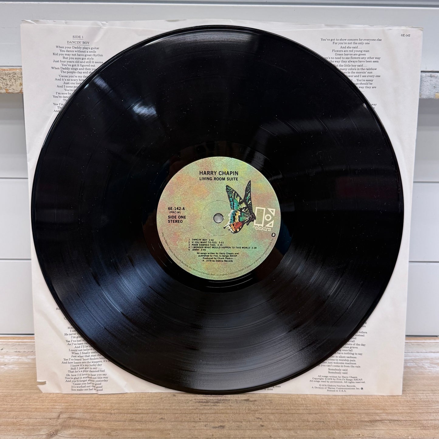 Harry Chapin Living Room Suite Vinyl Record LP 1978 #6E-142