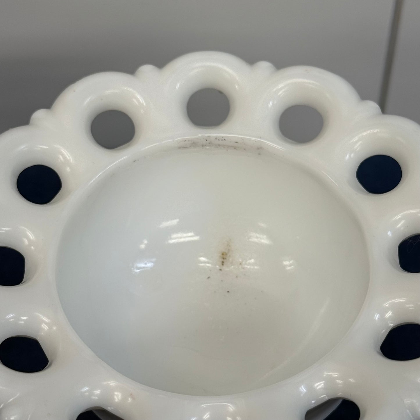 Westmoreland Doric Lace Candlestick Holders, Milk Glass