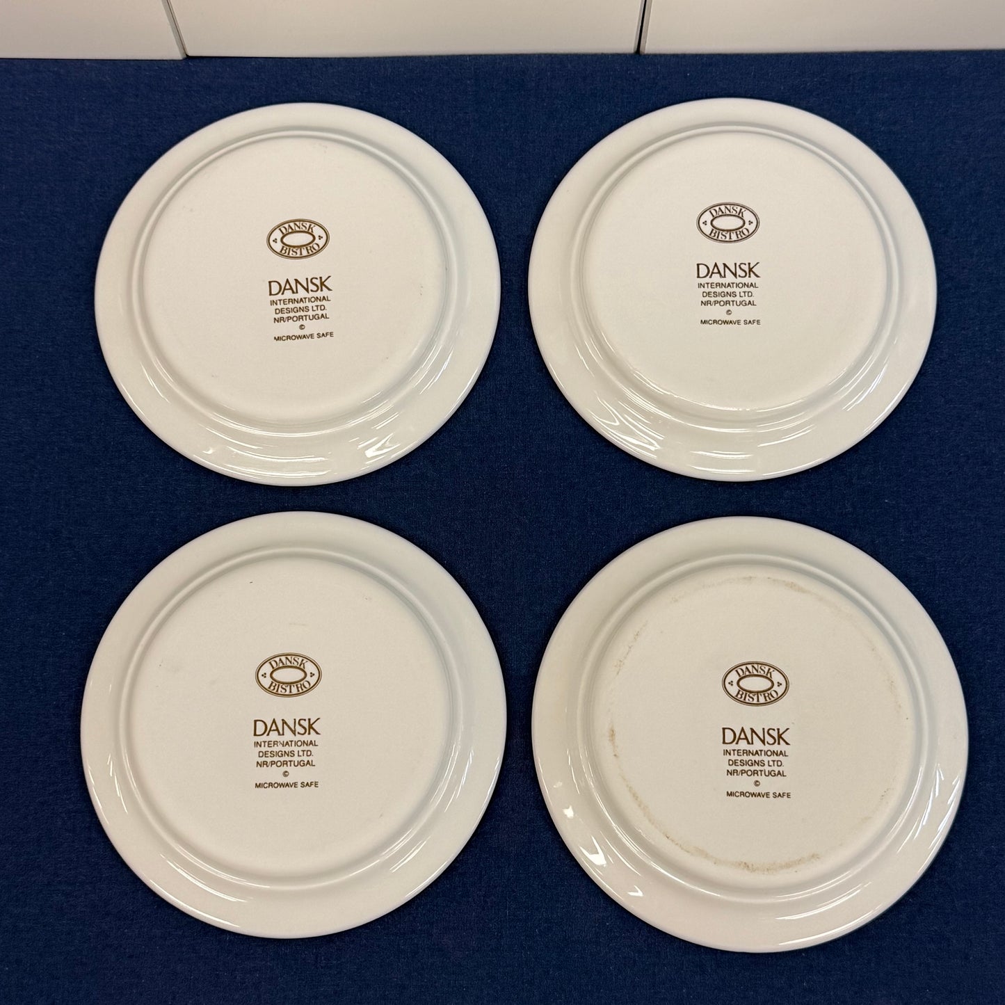 Dansk Bistro Christianshavn Blue Cup & Saucer Set of 4