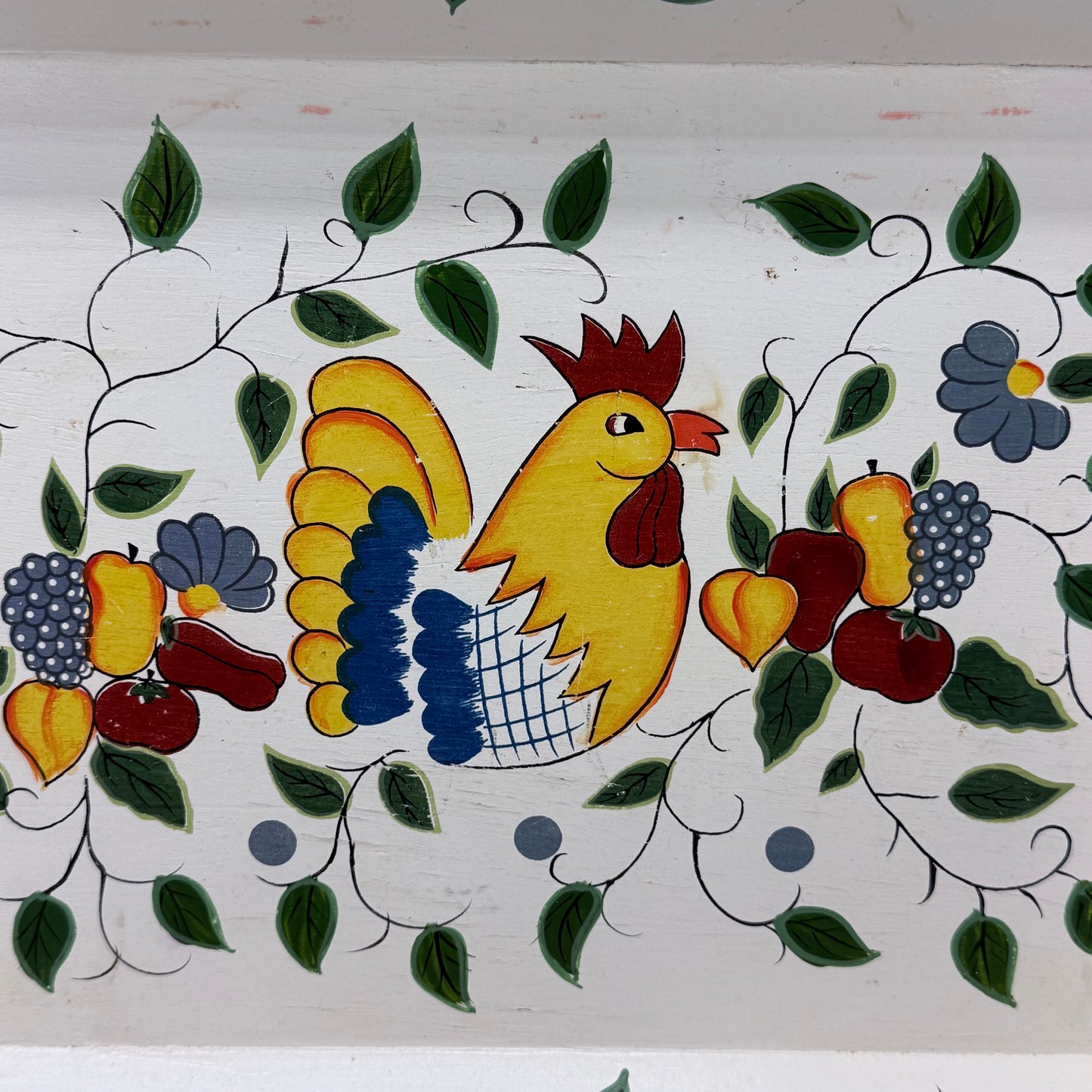 Style-Eyes Baum Bros Provence Rooster Hand Painted Tray