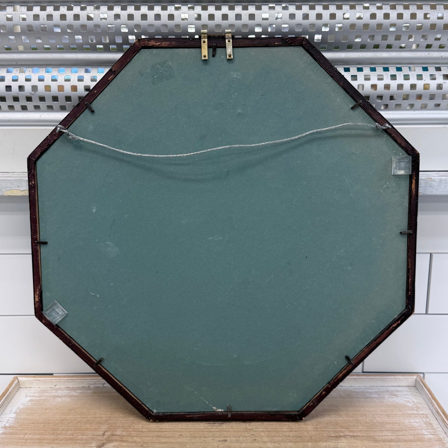 Chinoiserie Duck & Lotus Octagonal Wall Mirror