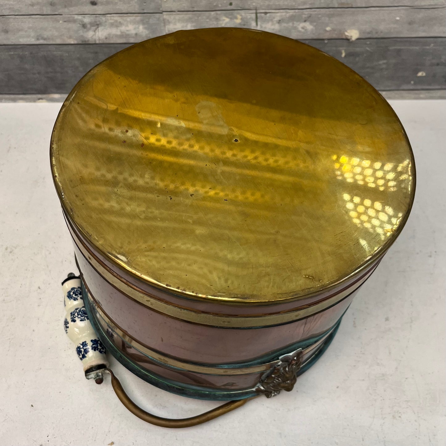 Dutch Copper & Brass Coal Bucket