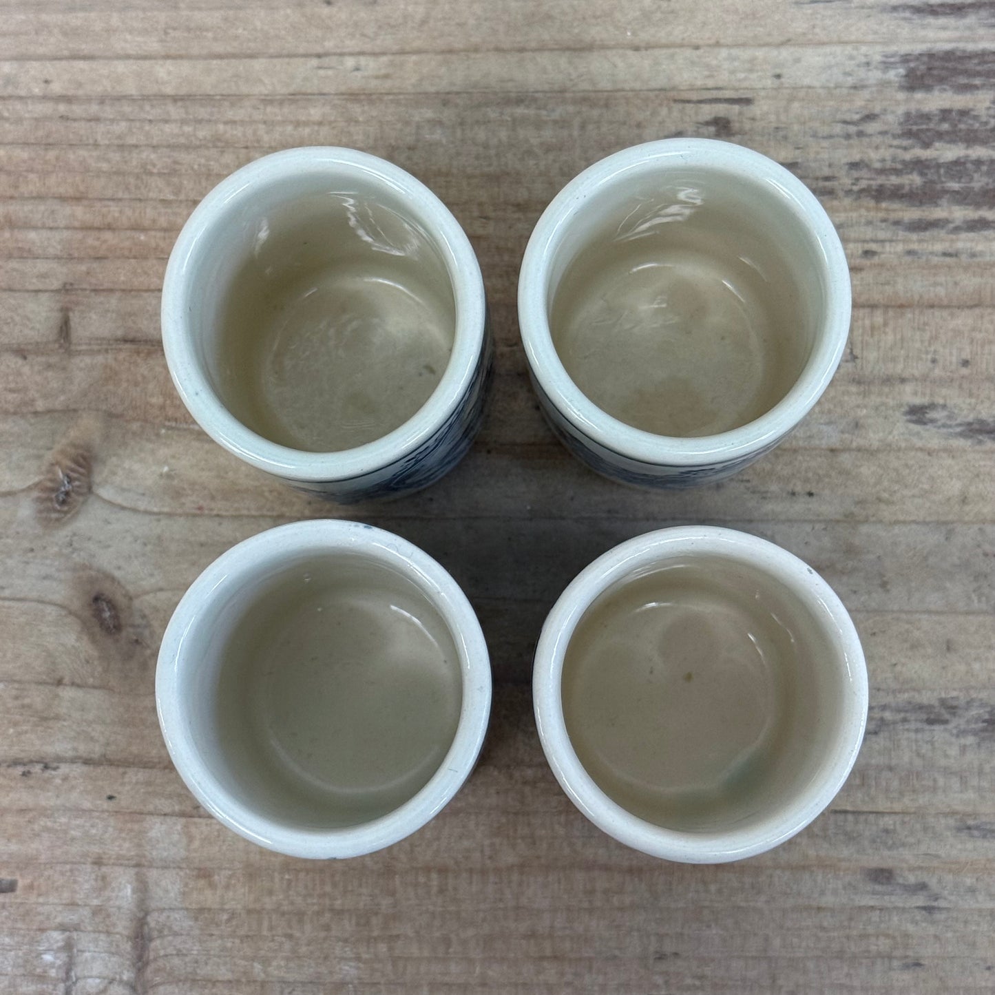 Delft Holland Windmill Shot Glasses Set of 4 Vintage 1960s–70s
