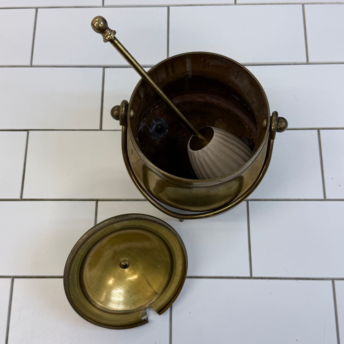 Vintage Brass Tray Smudge Pot & Claw Foot Bowl Lot of 3