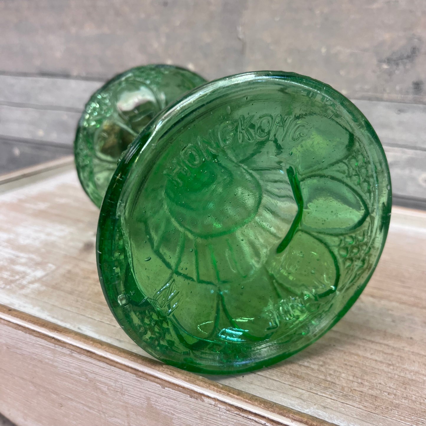 Oil Lamp, Embossed Pressed Glass