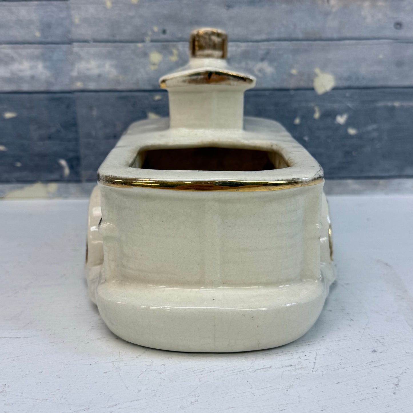 Steamboat Ceramic Planter, 1950s