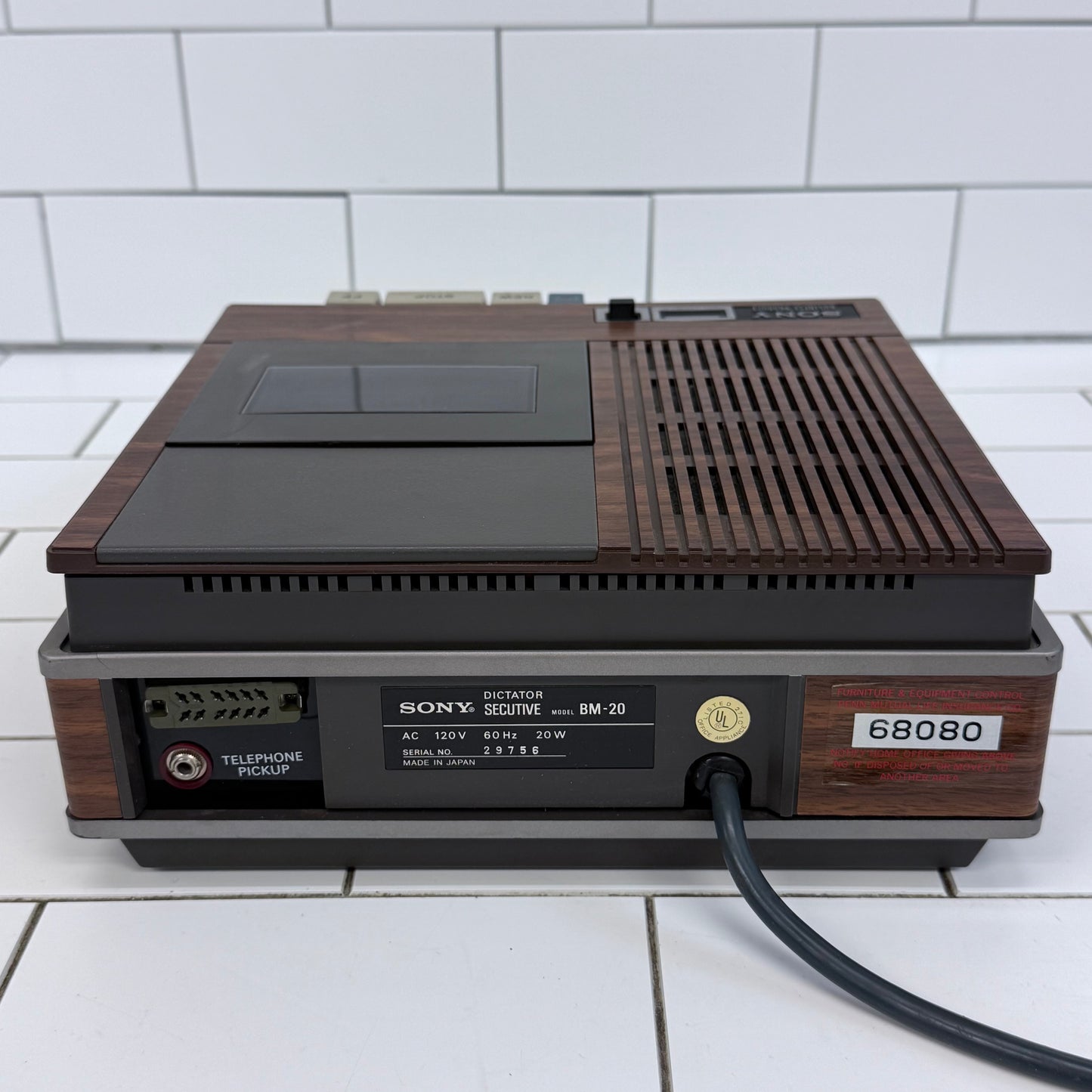 Sony Secutive Dictator BM-20 Cassette Recorder Vintage 1970s