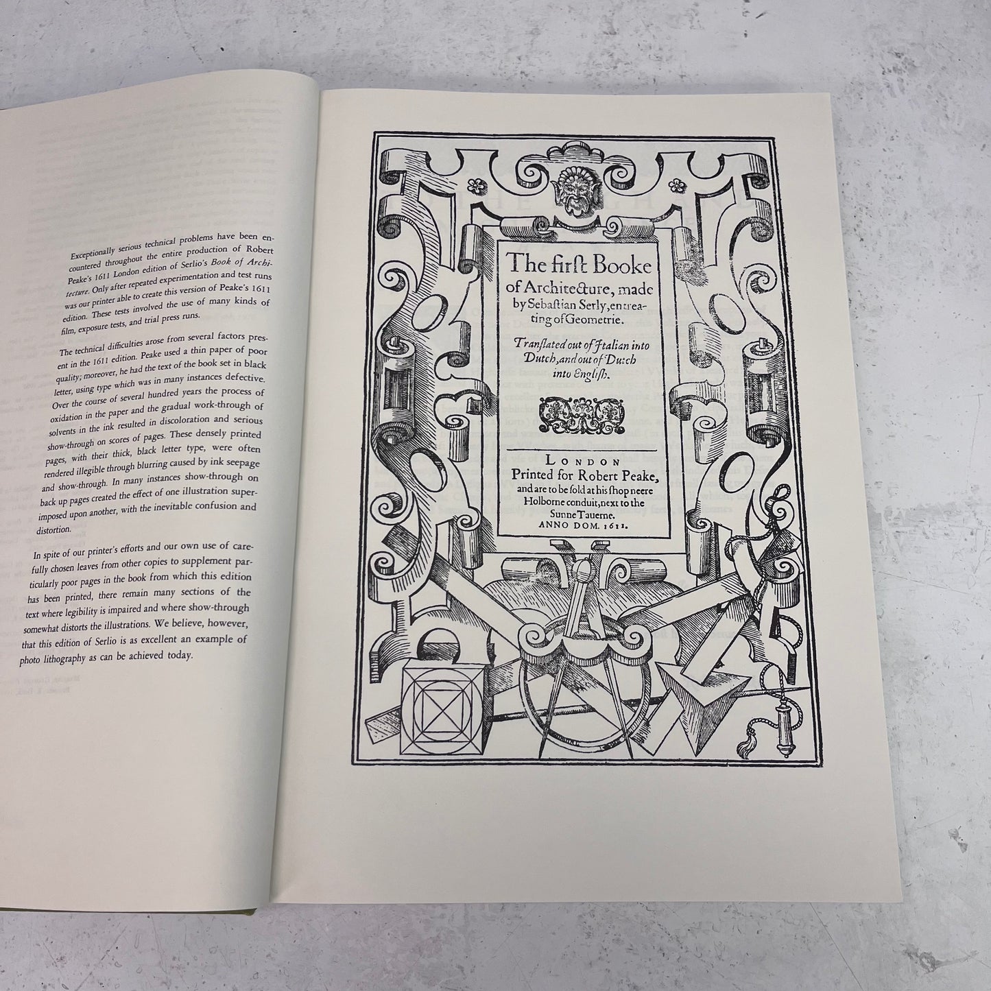 Arno Press Sebastiano Serlio The Book of Architecture, 1980 Ed.