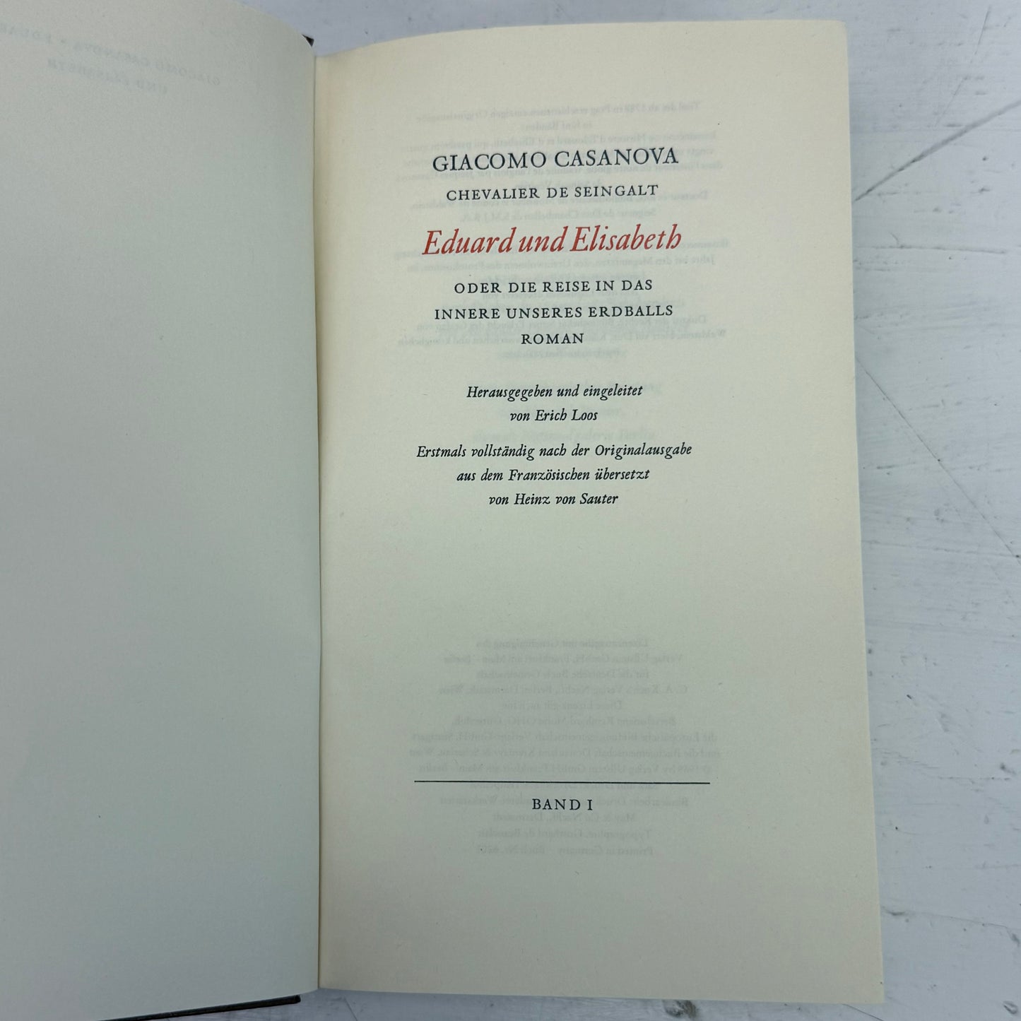 Giacomo Casanova Icosameron 3 Volume Set, German 1969 Ed.